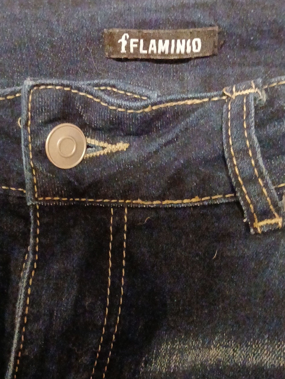Flamigo Women's Indigo Boot Leg Jeans Size Medium With Embrodery